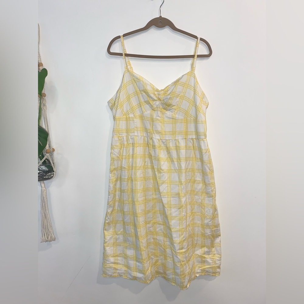 Yellow and White Plaid Sundress
